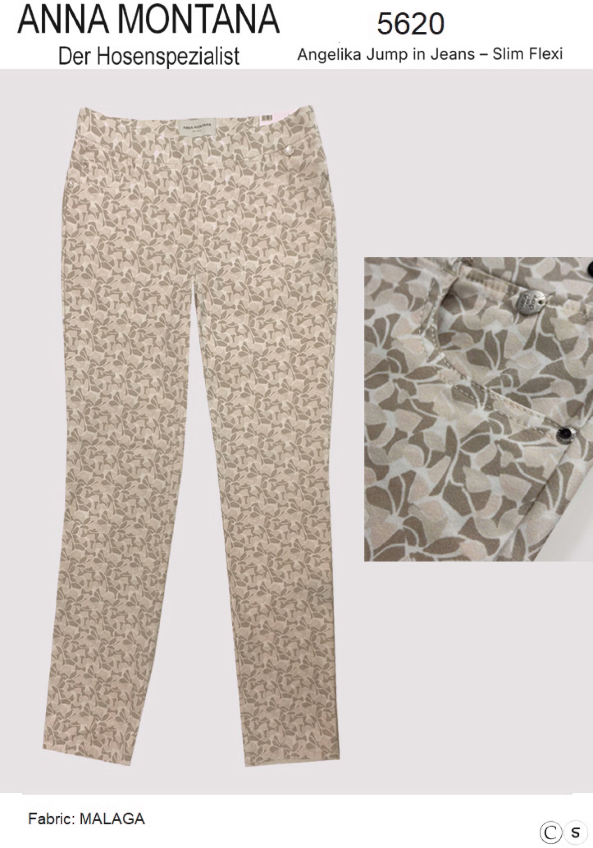 Angelika 5620 Jump In / sehr bequeme Schlupfhose mit weichem Bund, 76 cm lang, von Größe 38 bis 46 / ANNA MONTANA